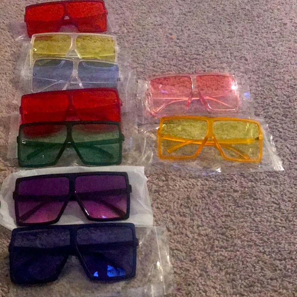 Big frame women stylish colorful sunglasses /one size fits all